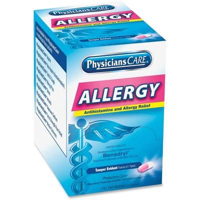 Acme 90036 Allergy Reflief Tablet Packets, 50/BX, Blue - Box of 50