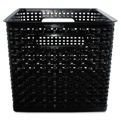 Advantus 40328 Weave Bins, 13.88 x 10.5 x 8.75, Black, 2/Pack - Pack of 2 AVT40328