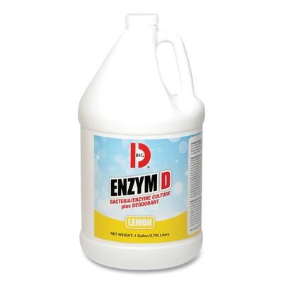 Big D Industries 1500 ENZYM D Bacteria/Enzyme Culture Plus, Liquid, 128 fl oz (4 quart), Citrus Scent, White - Case of 4 BGD1500