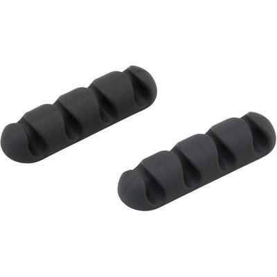 Bluelounge BLUCDMUBL Cable Clip, Multi-Channel, 4-/5"Wx2-3/5"Lx2/5"H, 2/PK, Black - Pack of 2
