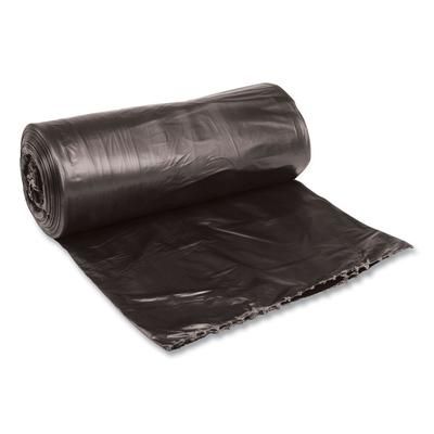 Boardwalk 3339H Low-Density Waste Can Liners, 33 gal, 0.5 mil, 33" x 39", Black, 25 Bags/Roll, 8 Rolls/Carton - Case of 200 BWK3339H