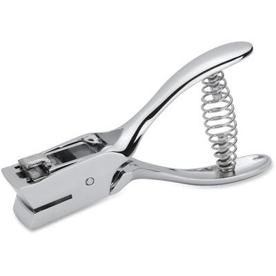 Business Source 39282 Slot Punch, Handheld, Metal, f/15mmx4mm Holes, Silver BSN39282