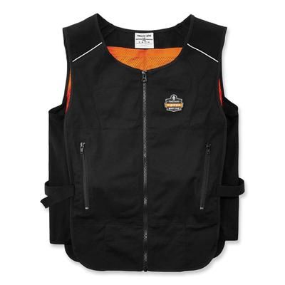 Ergodyne 12123 Chill-Its 6255 Lightweight Phase Change Cooling Vest, Cotton/Polyester, Small/Medium, Black, Ships in 1-3 Business Days