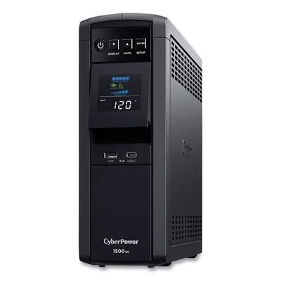 Cyber Power Systems PFC Sinewave CP1500PFCLCD UPS Battery Backup, 10 Outlets, 1500 VA, 1030 J CYPCP1500PFCLCD