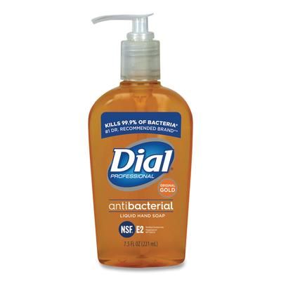 Dial Professional 84014CT Gold Antimicrobial Hand Soap, Floral Fragrance, 7.5 oz Pump Bottle, 12/Carton - Case of 12 DPR84014CT