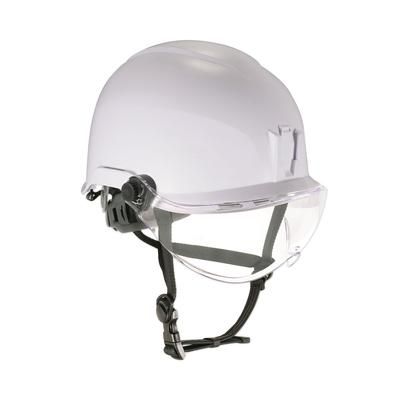 Ergodyne 60215 Skullerz 8974V Class E Safety Helmet w/8991 Visor Kit, Clear Lens, 6-Pt Ratchet Suspension, White, Ships in 1-3 Business Days EGO60215