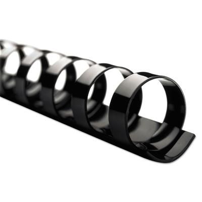 GBC® 42-000-10 CombBind Standard Spines, 1 1/2" Diameter, 330 Sheet Capacity, Black, 100/Box - Box of 100 GBC4200010