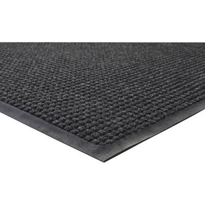 Genuine Joe 59476 Indoor/Outdoor Rubber Floor Mat, 4'' x 6'', Charcoal GJO59476