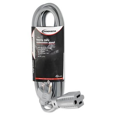 Innovera 72209 Indoor Heavy-Duty Extension Cord, 9ft, Gray IVR72209