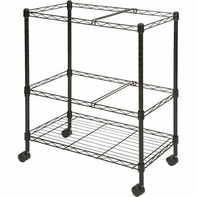 Lorell 45650 Mobile Filing Cart, 2-Tier, Letter/Legal, 26" x 12-1/2" x 30", Black LLR45650