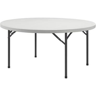 Lorell 60327 Banquet Folding Tablet, 300lb Capacity, Round Top x 48" Diameter x 29-1/4 High, Platinum LLR60327