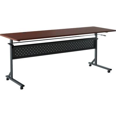 Lorell 60761 Shift 2.0 Flip & Nesting Mobile Table, 72" x 24", 29.50" Height, Mahogany
