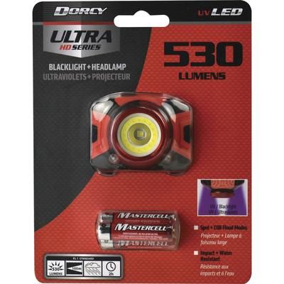 Life+Gear® 414335 Headlamp, 530 Lumen, 1-4/5"Wx2-3/10"Lx1-3/5"H, Black/Red DCY414335