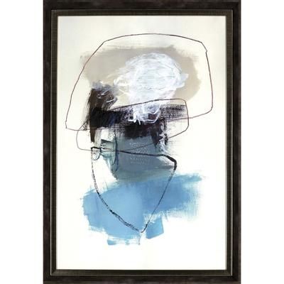 Lorell 04473 In The Middle Framed Abstract Art, 27.50" x 39.50" Frame Size, 1 Each, Aqua LLR04473