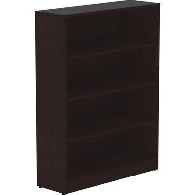 Lorell 18227 Essentials Espresso Laminate Bookcase, 0.8" Shelf, 36" x 12" x 48", 4 Shelve(s), Espresso LLR18227