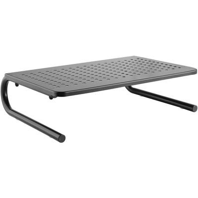 Lorell 18330 Height-Adjustable Steel Desktop Stand - 20 lb Load Capacity - 5.5", x 9.3" x 14.5" Depth - Desktop - Steel - Black LLR18330