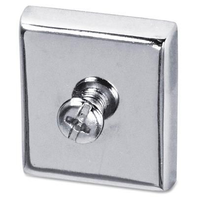 Lorell 80675 Cubicle Magnets, Large, 2/CD, Aluminum - Pack of 2 LLR80675