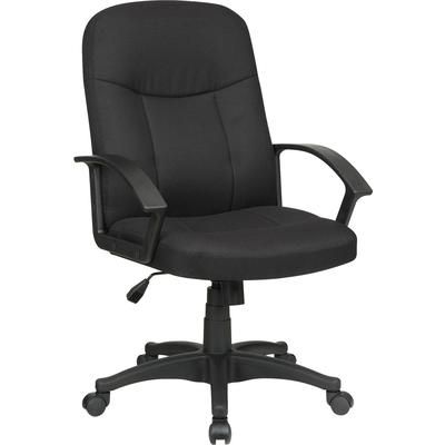 Lorell 84552 Executive Mid-Back Chair, 26-1/4"x27-1/2"x38-1/2", BK LLR84552