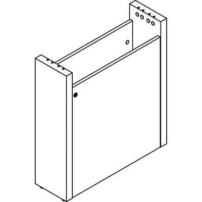 Lorell PLB24MY Base w/Wire Management Door, 24"x8"x28", Mahogany LLRPLB24MY