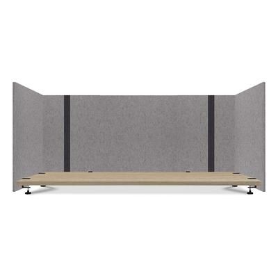 Lumeah LUAD48301G Adjustable Desk Screen with Returns, 48 to 78 x 29 x 26.5, Polyester/Nylon, Gray GN1LUAD48301G