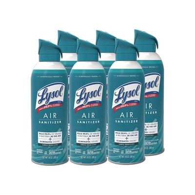 Lysol 99350CT Air Sanitizer Spray, Simple Fresh, 10 oz Aerosol Spray, 6/Carton - Case of 6 RAC99350CT