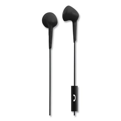Maxell 191569 Earbuds w/Mic, Soft Comfort Fit, Black MAX191569