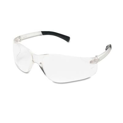 MCR Safety BK110BX BearKat Safety Glasses, Wraparound, Black Frame/Clear Lens - Box of 12