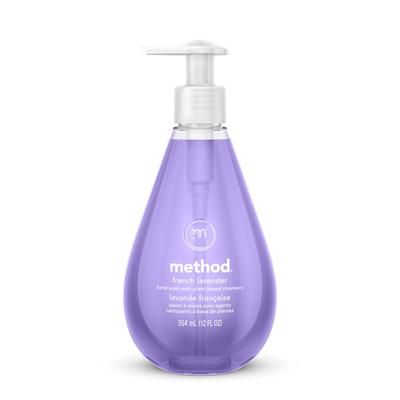 Method Products Inc. 00031CT Gel Hand Wash, French Lavender, 12 oz Pump Bottle, 6/Carton - Case of 6 MTH00031CT