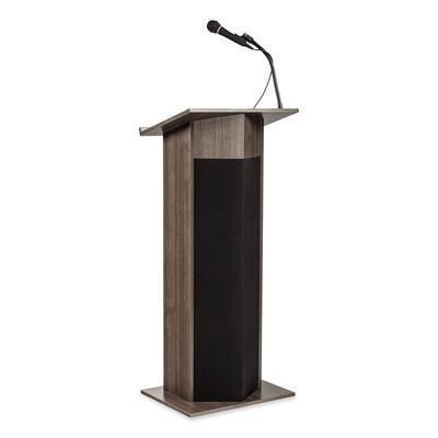 Oklahoma Sound 111PLSRW Power Plus Lectern, 22 x 17 x 46, Ribbonwood NPS111PLSRW