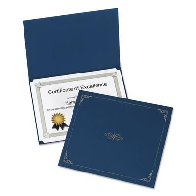 Oxford 29900-235BGD Certificate Holder, 11 1/4 x 8 3/4, Dark Blue, 5/Pack - Pack of 5 ESS29900235BGD