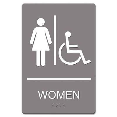 Quartet® 4814 Women (Accessible Symbol) ADA Sign, 6w x 9h USS4814