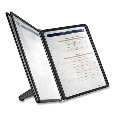 Sherpa® 555001 Desk System, 5 Panels, Bracket, 19-1/4"X11-1/2"X12-3/4" , Bk DBL555001