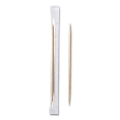 Royal RPP RM115 Mint Cello-Wrapped Wood Toothpicks, 2 1/2", Natural, 1000/Box, 15 Boxes/Carton - Case of 15000 RPPRM115