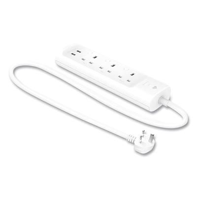 TP-LINK KP303 Kasa Smart WiFi 3-Outlet Power Strip, 3 Outlets, 2 USB Ports, White