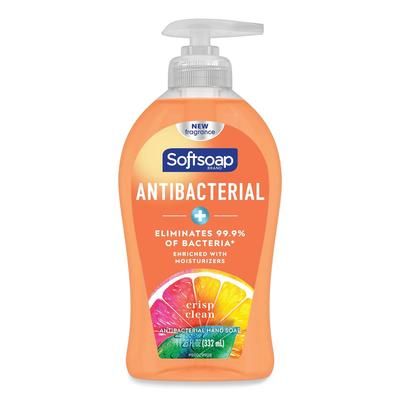 Softsoap 44571 Antibacterial Hand Soap, Crisp Clean, 11 1/4 oz Pump Bottle, 6/Carton - Case of 6