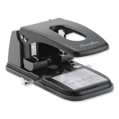 Swingline 74190 100-Sheet High Capacity 2-Hole Punch, Fixed Centers, 9/32" Holes, Black/Gray SWI74190