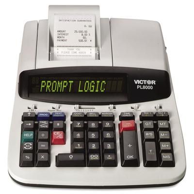 Victor PL8000 One-Color Prompt Logic Printing Calculator, Black Print, 8 Lines/Sec