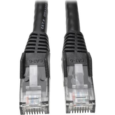 Tripp Lite N201-050-BK 50FT CAT6 GIGABIT BLACK SNAGLESS PATCH CABLE RJ45 M/M TRPN201050BK