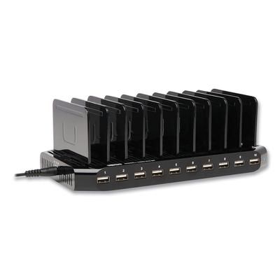 Tripp Lite U280010ST Desktop Charging Station with Adjustable , 10 Devices, 9.4w x 4.7d x 1h, Black TRPU280010ST