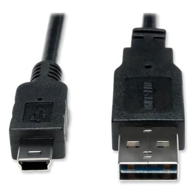 Tripp Lite UR030006 Universal Reversible USB 2.0 Cable, Reversible A to 5-Pin Mini B (M/M), 6 ft. TRPUR030006
