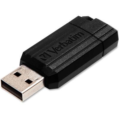 Verbatim 49062 PinStripe USB Flash Drive, 8 GB, Black VER49062