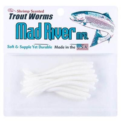 Mad River Trout Soft Worm - White Shad