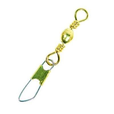 Eagle Claw Brass Barrel Swivel With Safety Snap - Brass 1