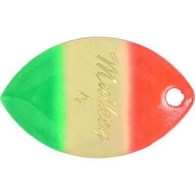 Yakima Bait Co. Mulkey Mini guide Flash Lure Accessory - Copper Red Chartreuse Green Rainbow Tip 3.5