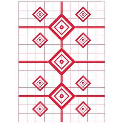 Pro-Shot 23in x 35in 200 Yard Rifle Sight In Target - 5 Pack - Red/White 23in x 35in