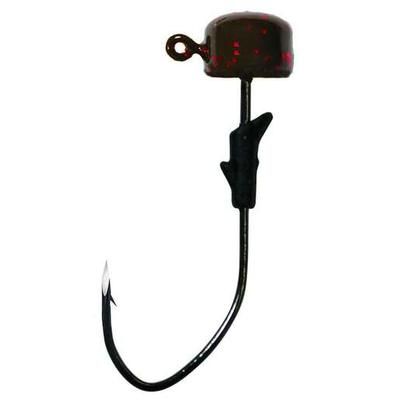 Eagle Claw Tungsten Pro-V Finesse Jig - Green Pumpkin/Red Flake 1