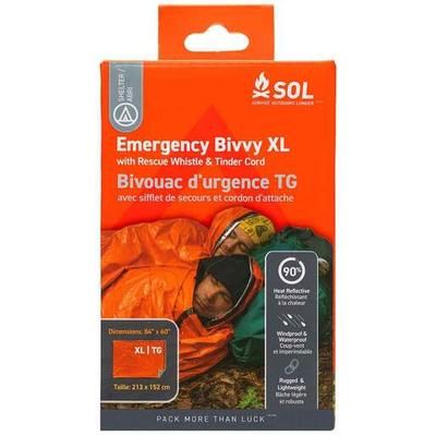 SOL Emergency Bivvy XL with Rescue Whistle - Orange 84in x 60in