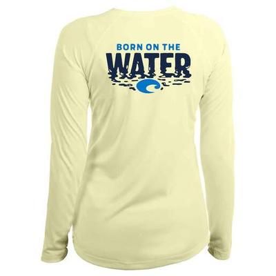 Costa Women's Tech Horizon Long Sleeve Fishing Shirt - Yellow M