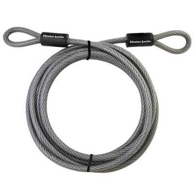 Master Lock 15ft Looped End Cable - Gray