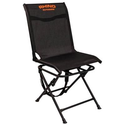 Rhino RC-4001 Textilene Swivel Hunting Chair - Black/Orange